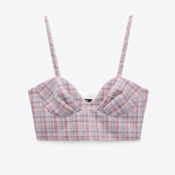 ZARA TWEED CORSET TOP SMALL - Picture 9 of 9